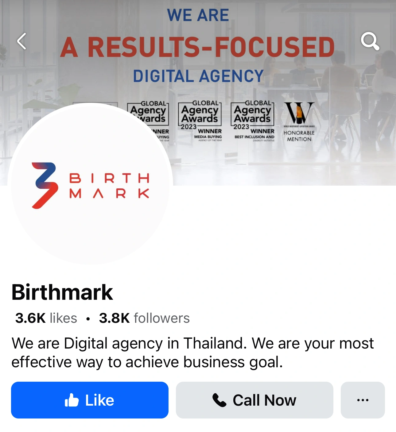 Birthmark's Facebook Profile Page